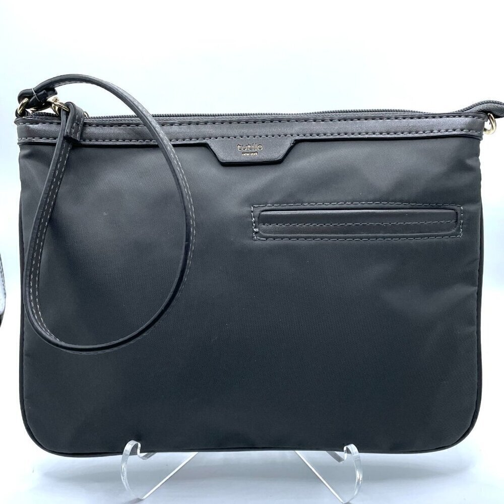 Tutilo New York Take Away iPad Carrying Case Clutch Wristlet Zip Top Grey Nylon